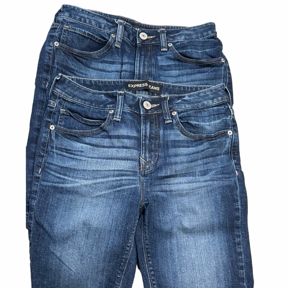 Express Blue Jean Shorts Bundle Size 00 0 - Picture 2 of 7